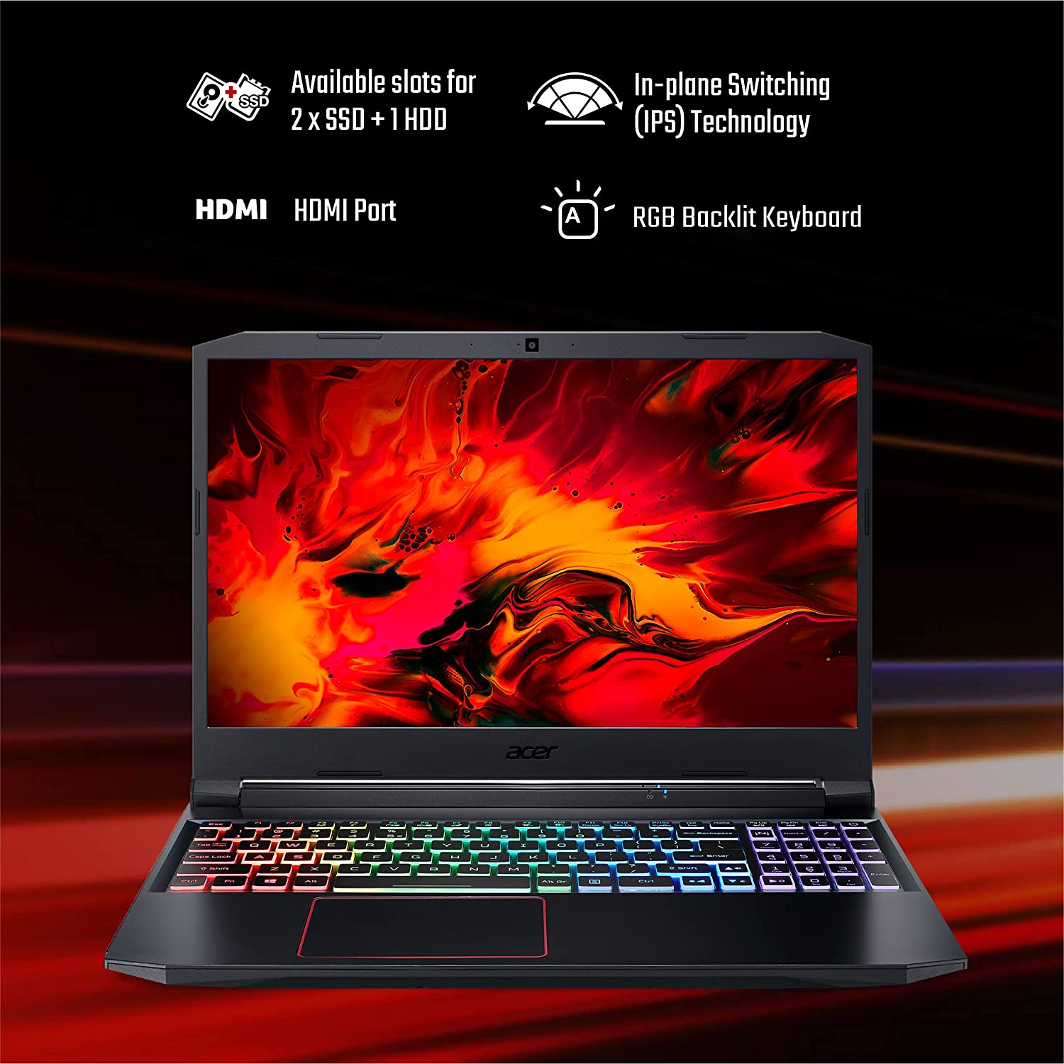 Acer Nitro 5 Intel Core i5-10th Gen 15.6-inch (39.62 cms) Display T&L Gaming Laptop 